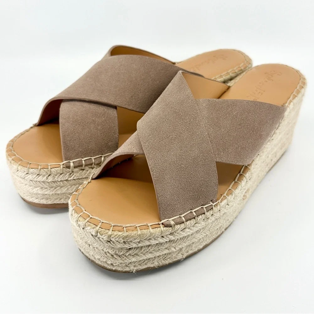Splendid Luisa Platform Espadrille Sandal Women’s Size 11 Leather Suede Upper